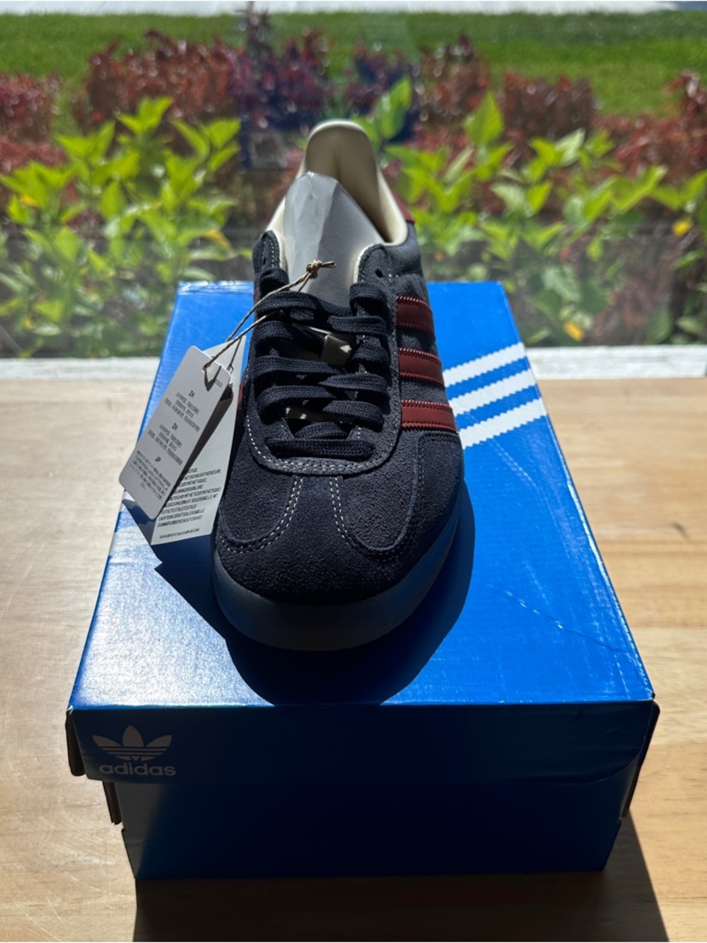 adidas Gazelle indoor suede Sneakers legend ink Navy Suede with Red Stripes New - Picture 10 of 16